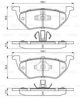 Гальмівні колодки, дискові 0 986 494 683 BOSCH 0986494683 (фото 1)