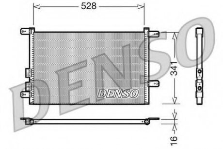 Конденсатор, кондиционер DENSO DCN01003 (фото 1)