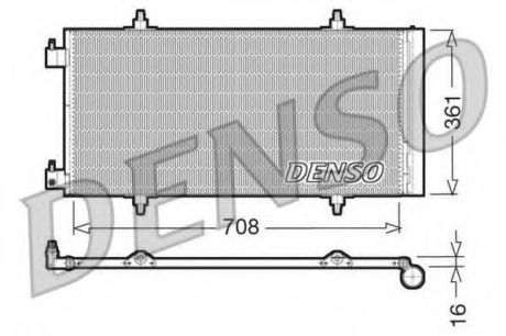 Конденсатор, кондиционер DENSO DCN07011 (фото 1)