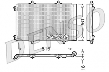 Радіатор кондиціонера DENSO DCN07013 (фото 1)