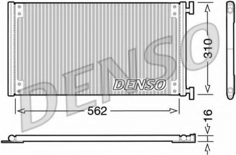 Конденсатор, кондиціонер DENSO DCN09040 (фото 1)