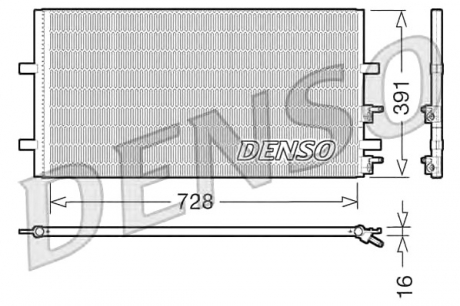 Конденсатор, кондиционер DENSO DCN10017 (фото 1)