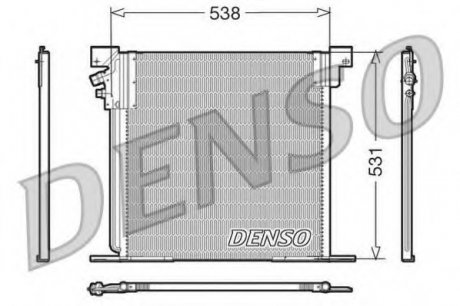 Конденсатор, кондиционер DENSO DCN17030 (фото 1)