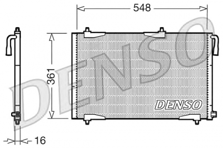 Радіатор кондиціонера DENSO DCN21002 (фото 1)