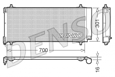 Конденсатор, кондиционер DENSO DCN21027 (фото 1)