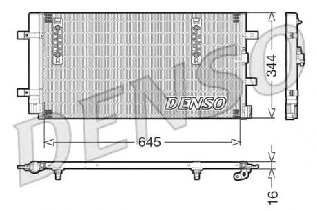 Конденсатор, кондиционер DENSO DCN32060 (фото 1)