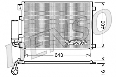 Радіатор кондиціонера DENSO DCN46002 (фото 1)