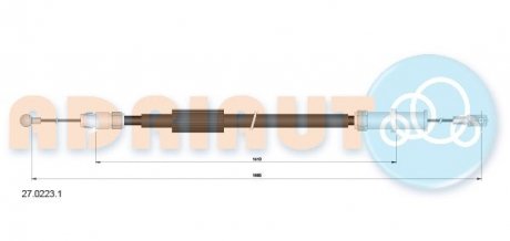 Трос ручного тормоза ADRIAUTO 27.0223.1 (фото 1)