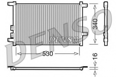 Конденсатор, кондиционер DENSO DCN01011 (фото 1)