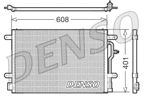 Конденсатор, кондиционер DENSO DCN02012 (фото 1)