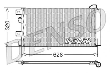 Конденсатор, кондиционер DENSO DCN05101 (фото 1)