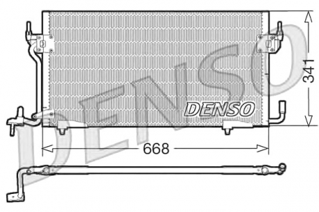 Радіатор кондиціонера DENSO DCN07060 (фото 1)