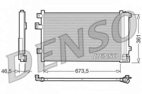Конденсатор, кондиционер DENSO DCN09084 (фото 1)