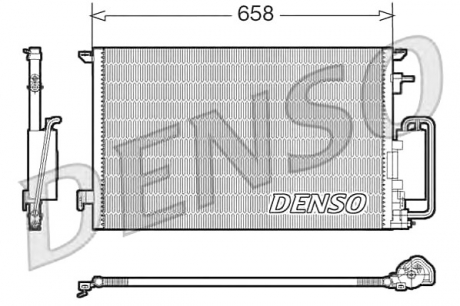 Конденсатор, кондиционер DENSO DCN20032 (фото 1)