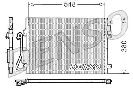 Конденсатор, кондиционер DENSO DCN23008 (фото 1)
