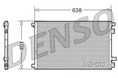 Конденсатор, кондиционер DENSO DCN23012 (фото 1)