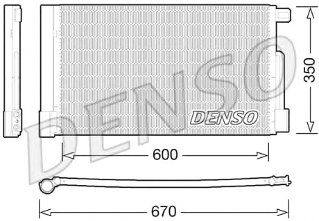 Радіатор кондиціонера DENSO DCN01004 (фото 1)