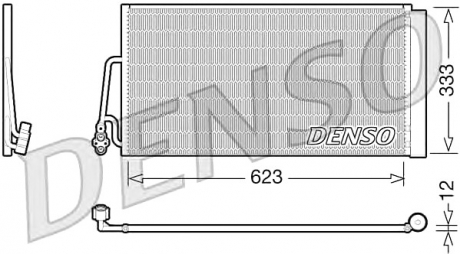 Конденсатор, кондиционер DENSO DCN05102 (фото 1)