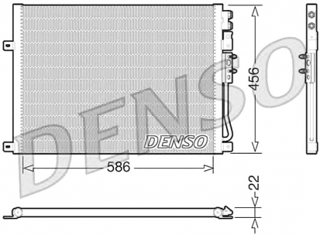 Конденсатор, кондиционер DENSO DCN06009 (фото 1)
