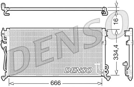 Конденсатор, кондиционер DENSO DCN45002 (фото 1)