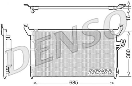 Конденсатор, кондиционер DENSO DCN46013 (фото 1)