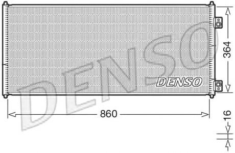 Конденсатор, кондиционер DENSO DCN10032 (фото 1)