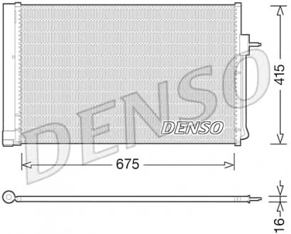 Конденсатор, кондиционер DENSO DCN15001 (фото 1)
