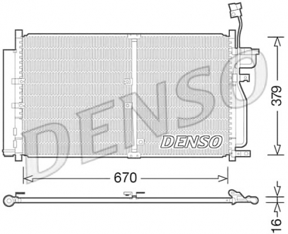 Радіатор кондиціонера DENSO DCN15003 (фото 1)