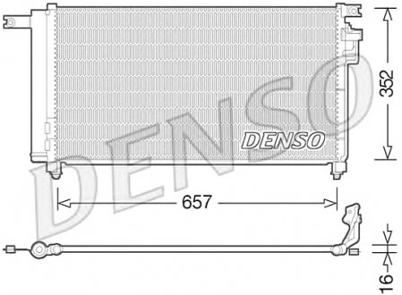 Конденсатор, кондиционер DENSO DCN43001 (фото 1)