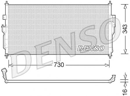 Конденсатор, кондиционер DENSO DCN46006 (фото 1)