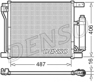 Конденсатор, кондиционер DENSO DCN46021 (фото 1)