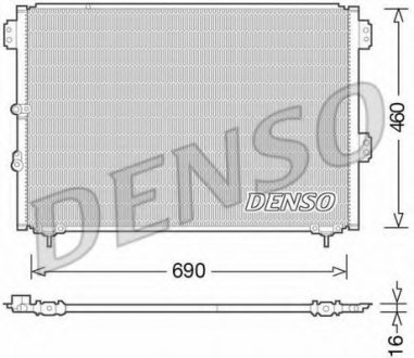 Конденсатор, кондиционер DENSO DCN50033 (фото 1)