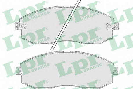 Комплект гальмівних колодок з 4 шт. дисків LPR 05P1015 (фото 1)