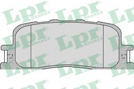 Комплект гальмівних колодок з 4 шт. дисків LPR 05P1115 (фото 1)