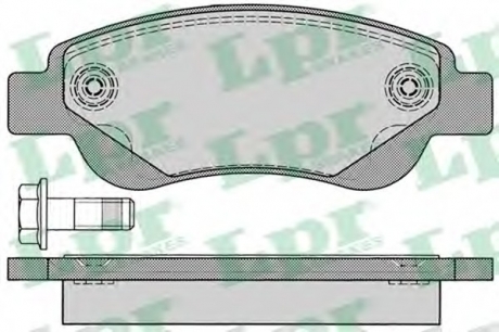 Комплект гальмівних колодок з 4 шт. дисків LPR 05P1235 (фото 1)