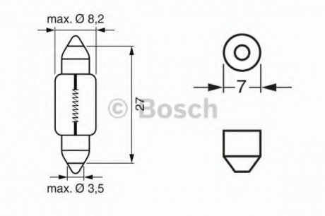 ЛАМПА STANDARD 24V WV 1 987 302 528 BOSCH 1987302528 (фото 1)