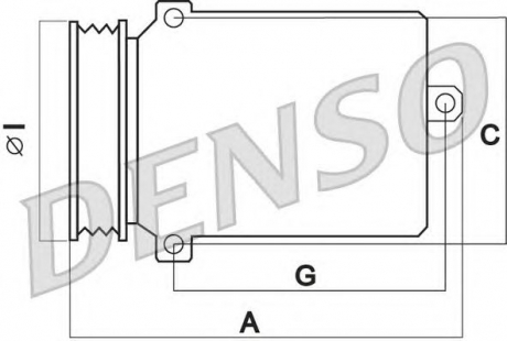 Компресор кондиціонера з кривошипно-шатунним механізмом, потужністю 1кВт, герметичний DENSO DCP28010 (фото 1)
