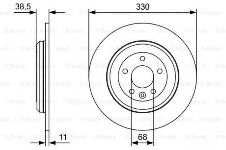 ТОРМОЗНОЙ ДИСК ЗАДНИЙ BOSCH 0986479W01 (фото 1)