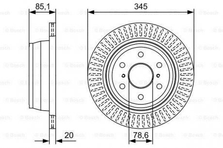 ТОРМОЗНОЙ ДИСК ЗАДНИЙ BOSCH 0986479W32 (фото 1)