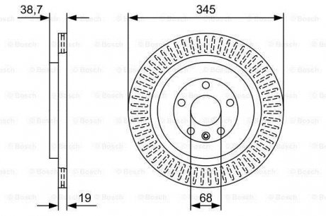 ТОРМОЗНОЙ ДИСК ЗАДНИЙ BOSCH 0986479W54 (фото 1)