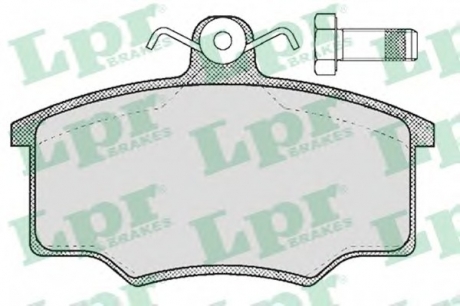 Комплект гальмівних колодок з 4 шт. дисків LPR 05P187 (фото 1)