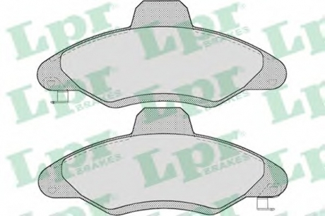 Комплект гальмівних колодок з 4 шт. дисків LPR 05P717 (фото 1)