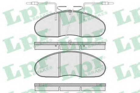 Гальмівні колодки, дискове гальмо (набір) LPR 05P976 (фото 1)