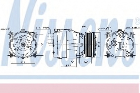 Компресор кондиціонера NIS NISSENS 89048 (фото 1)