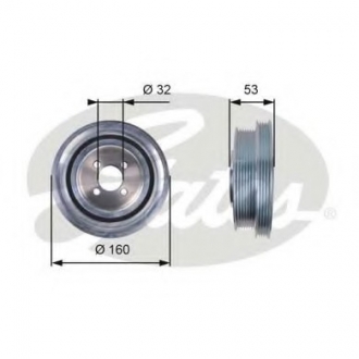 Ременной шкив коленвала Gates TVD1079 (фото 1)