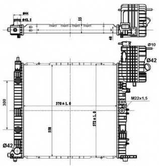 Радіатор NRF 50581 (фото 1)