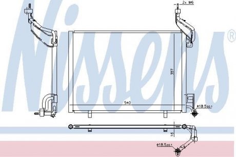 Радіатор кондиционера NISSENS 940540 (фото 1)