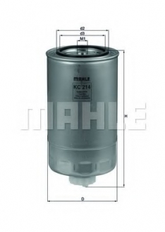 Фильтр топливный Iveco MAHLE / KNECHT KC 214 (фото 1)