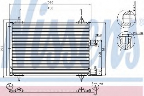 Радиатор кондиционера NISSENS 94534 (фото 1)