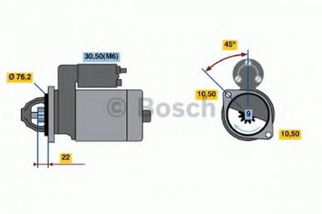 СТАРТЕР 12V, 1.7KW BOSCH 0001115020 (фото 1)